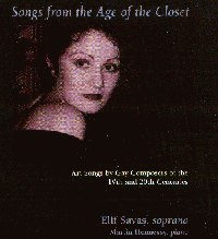 Cover from Elif Savas' "Songs From The Age Of The Closet" and link to her site.
