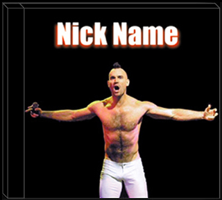 "Nick Name Cd cover and link to the band's website.